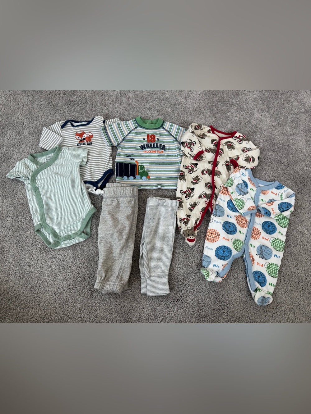 Baby boy clothing bundle size 0-3 and 3 months